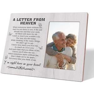 Memorial Picture Frame, 8x10 Wood Picture Frame Fits a 4 x 6 Inch Photo, Funeral Decorations, Memorial Decorations for Loss of Loved One, Sympathy Gifts, In Memory of Loved One Gifts,08