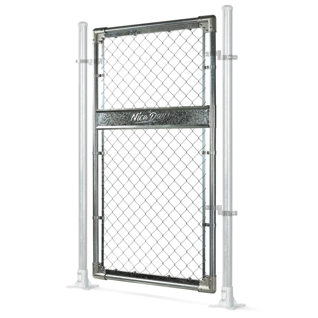 DooToo 3x5FT(31.5" W x 59.0" H) Heavy Duty Galvanized Steel Chain Link Gate, Durable Outdoor Fence Gate Easy Installation for BackyardGardenPet Yard