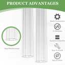 Tandefio 12 Pcs 4 ft Polycarbonate Greenhouse Panels H Connectors Fits 8 mm Polycarbonate Panels Clear Roofing Greenhouse Accessories