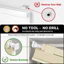 LazBlinds Cordless Cellular Shades, No Tools No Drill Light Filtering Honeycomb Shades Pleated Blinds for Windows, 28'' W x 64'' H, Alabaster