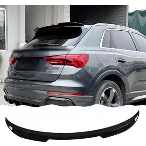 STSEV01 Rear Window Spoiler Roof Wing Compatible with Audi Q3 F3 SUV 2019-2025 S Line/Premium, Glossy Black Sport Style DeckLid Lip Exterior Accessories