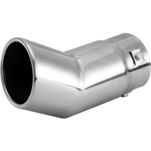 TriTrust Exhaust Tip, 1.75-2.5 inch Inlet Adjustable, Fit 1.75''/2''/2.25''/2.5'' Outer Diameter Tailpipe, 3'' Outlet 6.5'' Long Muffler Tip, Chrome Stainless Steel Truck Car Tail Tip (Sliver)