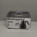 Elite Gourmet EKT3001 1L Digital Water Kettle, 304 Stainless Steel Interior, Programmed Temperatures, Keep Warm Function, Cordless, 360 Base, Auto Off & Audible Indicator, Matte Black