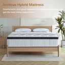 Queen Mattress, 12 Inch Queen Size Hybrid Mattress in a Box with Memory Foam and Individually Pocketed Spring, Motion Isolation, Pressure Relief, Medium Firmness, CertiPUR-US Certified