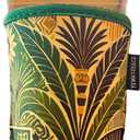Neoprene Insulated Cup Sleeve for Iced Coffee, Hot & Cold Beverages  Reusable, Washable Drink Holder Cup Sleeve  Anti-Slip, Eco-Friendly, Multi-Color Design (PALMS, MEDIUM)