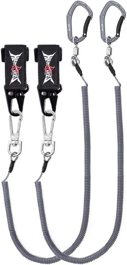 HERCULES M4 Fishing Lanyard, Fishing Pole Tether, Kayak Paddle Leash, Heavy Duty Retractable Coiled Lanyard for Fishing, Rods, Pliers, Boating, Paddles, Kayak (Paddle Leash (17.7" Plus))