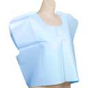 Avalon Standard Capes, Blue (Pack of 100) Tissue/Poly/Tissue Short-Sleeve, Open-Back Exam Capes Short, Disposable Medical Gowns Standard Size (30 x 21) Latex-Free Medical Supplies (913)