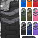 MalloMe Sleeping Bags for Adults Cold Weather & Warm - Backpacking Camping Sleeping Bag for Kids 10-12, Girls, Boys - Lightweight Compact Camping Essentials Gear Accessories Hiking Sleep Must Haves (Panther Black)