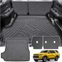 KUST Trunk Cargo Mat for 2025-2026 Toyota 4Runner Gas Accessories 5 Seats Only (Not for Hybrid or 7-Seats), Rear Cargo Liner with Back Seat Protector, TPE Rubber, Raised Edge, All Weather Protection
