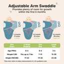 3-Pack Organic Baby Swaddle Sleep Sacks - Swaddles for Newborns, Infant 0-3 Months, Baby Girls, Boys, Soft & Snug Newborn Sleep Sack, Nursery Swaddling Blankets (Galaxy, OS)