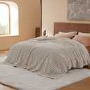 Bedsure GentleSoft California King Size Blanket for Bed - Cozy Soft Blankets for Women, Cute Large Throws for Girls, Beige, 102x96 Inches