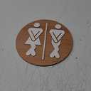 Jetec Restroom Sign Half Bathroom Decor Funny Bathroom Signs Bathroom Shelf Decor for Rustic Farmhouse Women Gender Home