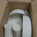 EI 24pcs Wheat Straw Dinnerware Set, Beige Wheat Straw Plates, Reusable Unbreakable Plates for Camping, Picnics & Family Dinners