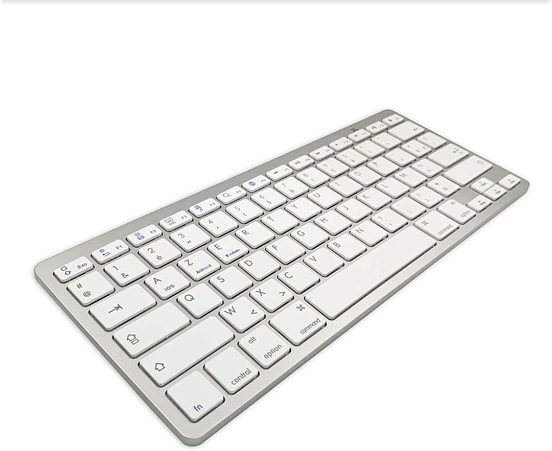 Wireless French Keyboard, AZERTY Keyboard Minority Language Keypad Ultra Thin Lightweight Silent Bluetooth Keyboards for Laptop/Computer/Desktop/Smart TV (French)