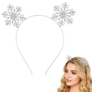 CHUN-YAN Christmas Headband for Women - Snowflake Headband for Women - Glitter Rhinestone for Christmas Hair Accessories - Holiday Headbands Holiday Party Favors