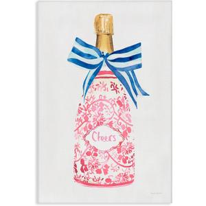 'Flirty Champagne Cheers'| Canvas Art | Stupell Industries | 16 x 24 Inches, Easy to Hang and Sturdy, Made in USA, by Mercedes Lopez Charro