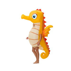 Spinosaurus Inflatable Seahorse Costume for Adult Halloween Blow Up Costume Funny Inflatable Sea Animal Costumes for Men Women