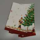 Christmas Pine Tree Napkins, 1818 Inch Embroidered Cotton Napkins Set of 6, Washable Cotton Soft Absorbent Square Table Top Decoration for Dining Kitchen Party Wedding