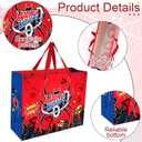 SAVITA Spider Birthday Party Bag Set, Cartoon Theme Spider Goodie Gift Bag Wrapping Paper Greeting Card Envelope for Kids Birthday Party Decoration Supplies