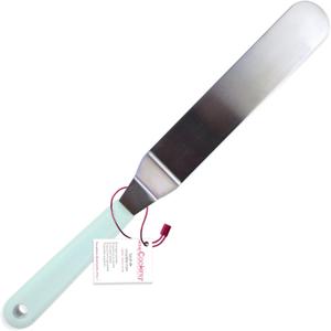 ScrapCooking 5175 Small Angled Spatula Stainless Steel Multi-Coloured 4 x 35.5 x 1.6 cm, Pack Of 3