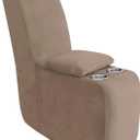 ULTICOR 7-Piece L Shape Sectional Recliner Sofa Covers, Velvet Stretch Reclining Couch Covers for Reclining L Shape Sofa, Thick, Soft, Washable (Taupe, 1 Console Cover)