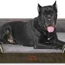Comfort Expression XXL Orthopedic Dog Bed for Extra Large Dogs, Waterproof Orthopedic Foam Dogs Beds, Washable Dog Sofa Bed with Non-Slip Bottom & Removable Cover(XX-Large,Dark Green) (53.0"L x 42.0"W x 9.5"Th)