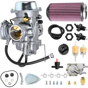 Carburetor Carb Kit Replacement for Polaris Sportsman 500 Carburetor 500 HO 4X4 2001-2005 2010-2012 Scrambler 500 4x4 1997-2009 w/Air Filter Fuel Pump Kit, Replace 3131557 3131453