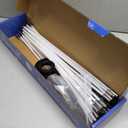 48 Feet Dryer Vent Cleaning Kit, Chrome Button Locking System, Lint Removes, Dryer Vent Cleaning System, Dryer Vent Cleaner Kit Vacuum Attachment with Vacuum Adapter, Dryer Adapter