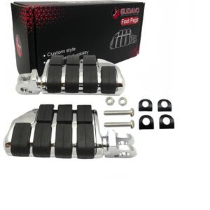 Motorcycle chrome Foot Pegs Compatible with HONDA VF750 MAGNA SHADOW VT1100 SHADOW SPIRIT/SABRE/SABRE FURY/VT 1300 CX VTX1800 C/F use for rear/front Foot Pedal driver/passenger Chrome