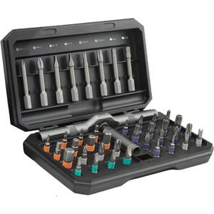 42-in-1 Magnetic Ratchet Screwdriver Set, S2 Steel Precision Repair Tool with T-Handle Portable Case for Computer, Glasses, Bike, Electronics Furniture