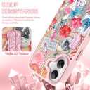 OOK Case for iPhone 16 [Compatible with MagSafe], Luxury Gilded 3D Textured Pink Coastal Beach Ocean Sea Shell Floral Collage Frosted Shockproof for Women Girls Magnetic Phone Cover