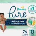Pampers Pure Baby Diapers, Size 0 (10 lbs), 76