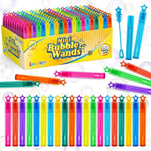 Letapapa Bubble Wand, Only 120 Pcs Mini Bubble Wands Bulk in 10 Colors, Bubble Party Favors for Kids, Summer Toys, Indoor Outdoor Activity, Themed Birthday, Wedding, for Girls & Boys