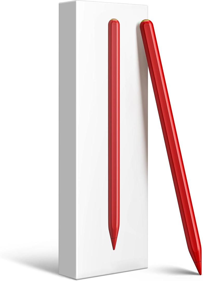iPad Pencil 2nd Generation with Magnetic Wireless Charging, Same as Apple Pencil 2nd Generation,The Pen Compatible with iPad Pro 11 in 1/2/3/4,iPad Pro 12.9 in 3/4/5/6,iPad Air 4/5,iPad mini (Red)