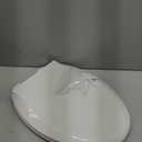 Round Toilet Seat Cover with Soft Close - Easy to Install, White Bathroom Toilet Seat Made of Tough PP Material