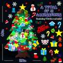 Sumind 41 Pieces Felt Christmas Tree for Kids Wall 3. 3ft DIY Felt Christmas Tree with Lights Hanging Ornaments for Kids Home Living Room Decorations