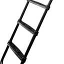 Jump Tastic Trampoline Trampoline Ladder, Universal Trampoline Ladder Accessories 3-Step Ladder Skid-Proof Wide Step Easy Assembly (Black)