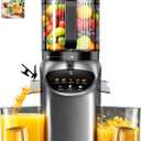 Juicer Machines with 6.5" Large Chute,3-in-1 Cold Press Juicer for Whole Vegetables Fruits 450W, Masticating juicer Easy to Clean Juice Extractor Machine for Making Nut Mike, (Premier Space Gray)