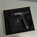 HOTO Cordless Brushless Drill 12V, LED Display Screen, 30 Precision Gears, 2 Working Modes, 2000mAh Battery, 266 In-lbs (30Nm) Torque, 3/8 Inch Keyless Chuck, 1400RPM, 10 x Bits, 8 x Drill Bits