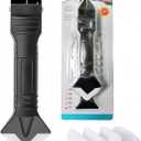 Silicone Caulking Tool 3 in 1, Glass Glue Angle Scraper, Stainless Steelhead Caulk Remover and Sealant Scraper, for Kitchen Bathroom Window and Frames Sealant Seals