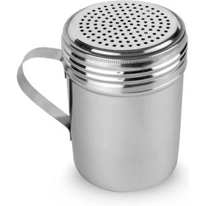 EHOMEA2Z Stainless Steel Dredge Shaker Ideal For Salt, Spice, Sugar, Flour (2, 10 oz)