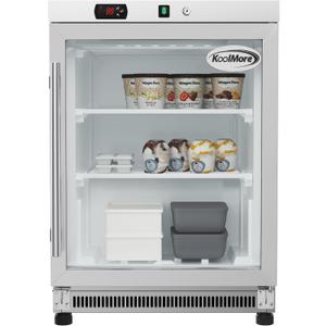 KoolMore 24 in. Commercial Manual Defrost Countertop Display Freezer in White with Stainless Steel and Glass Door, 4.6 Cu. ft. (KM-MDF46GD)