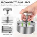 Burger Press, Adjustable Hamburger Prees Patty Maker 4.52" - Non-Stick Mold and Spring Button 304 Stainless Steel Burger Patty Press Making Patties for Beef, Vegetables, Meat, BBQ, Party Grill