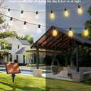 Tenmiro 120FT Solar Outdoor String Lights with Remote and 32+2 LED Shatterproof Bulbs Dimmable & Timing 3 Light Modes Solar Patio String Lights for Cafe, Garden, Deck, Outside Wedding Last for 10+Hrs