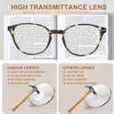 Round Reading Glasses for Women Men（+3.5）