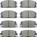 Front Rear Brake Pads Compatible with 2018-2020 Hyundai Elantra GT,2022 For Kona,For 2019-2021 Veloster,For 2021-2022 Kia Forte,For 2000-2022 Forte5,For 2016-2020 Optima,For 2017-2018 Soul&Soul EV