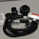 Fuel Transfer Pump (3.2GPM) with Auto-Stop Sensor, 51" Hose Automatic Gas Pump Transfer with 4 Gas Can/Racing Can Fittings, USB and Battery Powered Portable Siphon Pump for Oil, Gasoline, Diesel