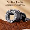 Ollygrin Burr Coffee Grinder Electric, Adjustable Flat Burr Coffee Grinder, Coffee Beans Grinder for Home Use, Compact with 14 Grind Sizes for Home & Office