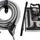 Cen-Tec Systems 97305 Central Vacuum Low Voltage Attachment Kit with Switch Control Hose, 30 Ft, Black