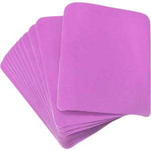 MECCANIXITY 12Pcs Iron on Patches for Clothing Repair Fabric Repair Patches Iron-On Mending Fabric Light Purple 4.9"x3.7" for Clothes, Pants, Bags Hole Repairing and Decoration (Light Purple)
